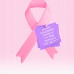 Pink ribbon Breast Cancer Awareness Month
