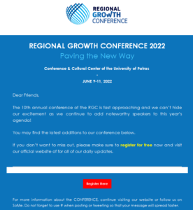 regional growth conference Patras 2022